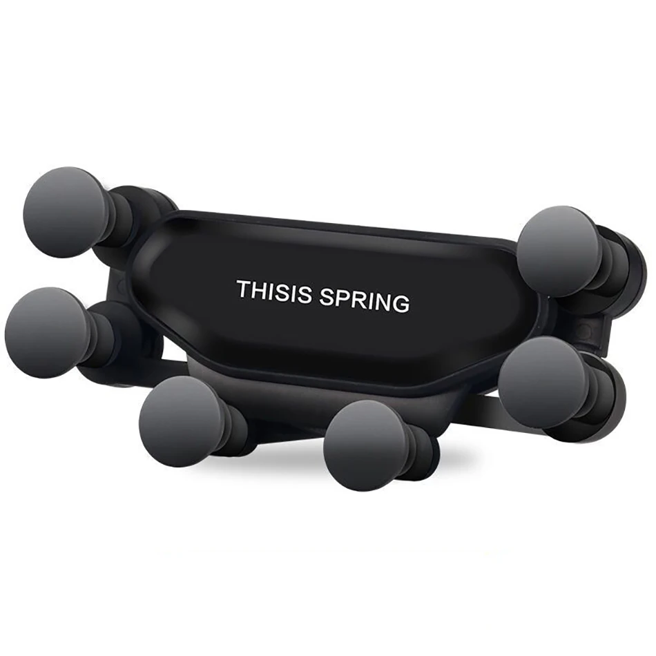 type2 black Universal Gravity Bracket Car Phone Holder Air Vent Mount Stand Clip For Smartphone in Car Holder for iPhone X XS MAX Samsung S8 - Цвет: type2 black