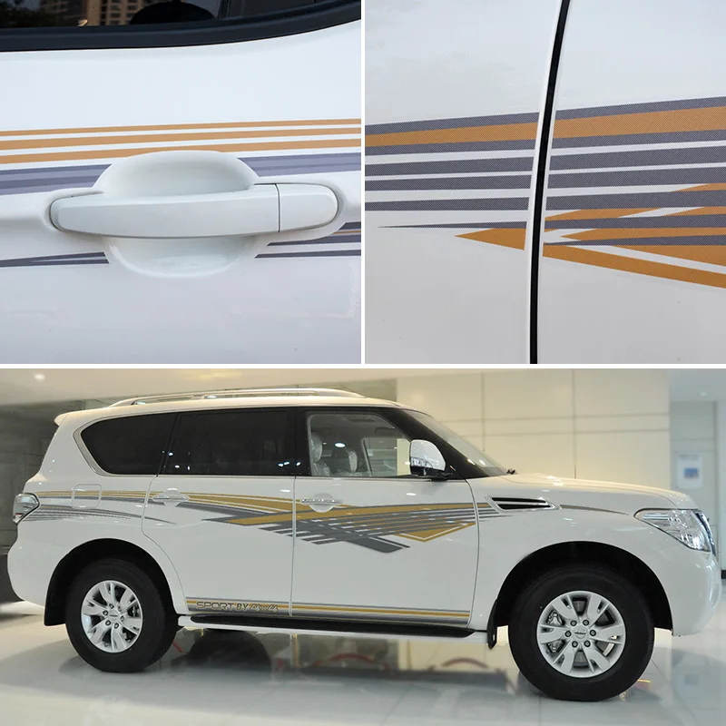 Для Nissan Patrol Y62 2012- автомобильный стикер внешний вид украшения модифицированный Patrol Y61 Y62 стикер линия талии Аппликация Украшение
