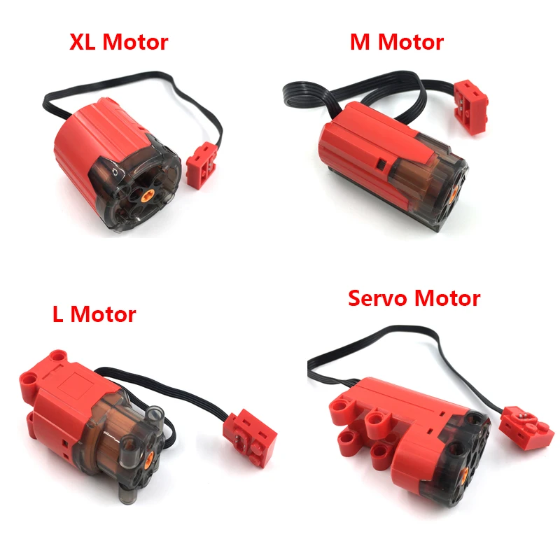 

High-tech Parts Power Function Red Servo Motor M/L/XL 8883 Motor Compatible With For All Brand Power Group MOC Building Blocks