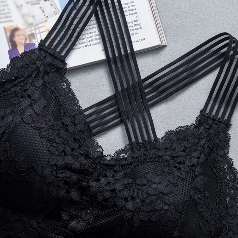 

Fashion Casual Women Lady Lace Strap Bras Tops Tube Ch Wrap Woman Underwear Cross Beauty Back Tank Tops
