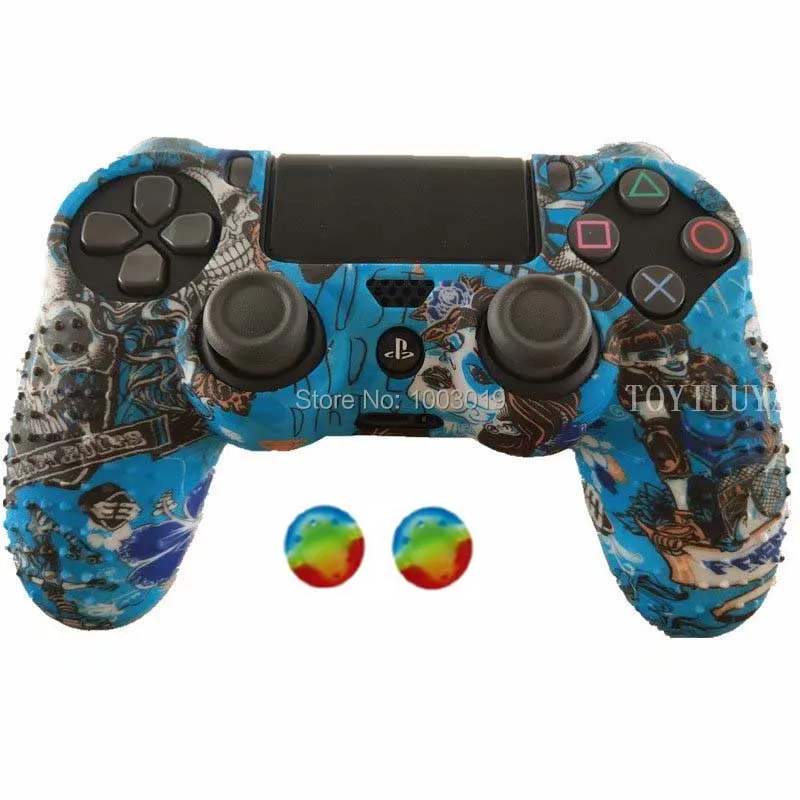 Противоскользящий силиконовый резиновый чехол для sony playstation 4 PS4 Pro тонкий контроллер с 2 джойстиками