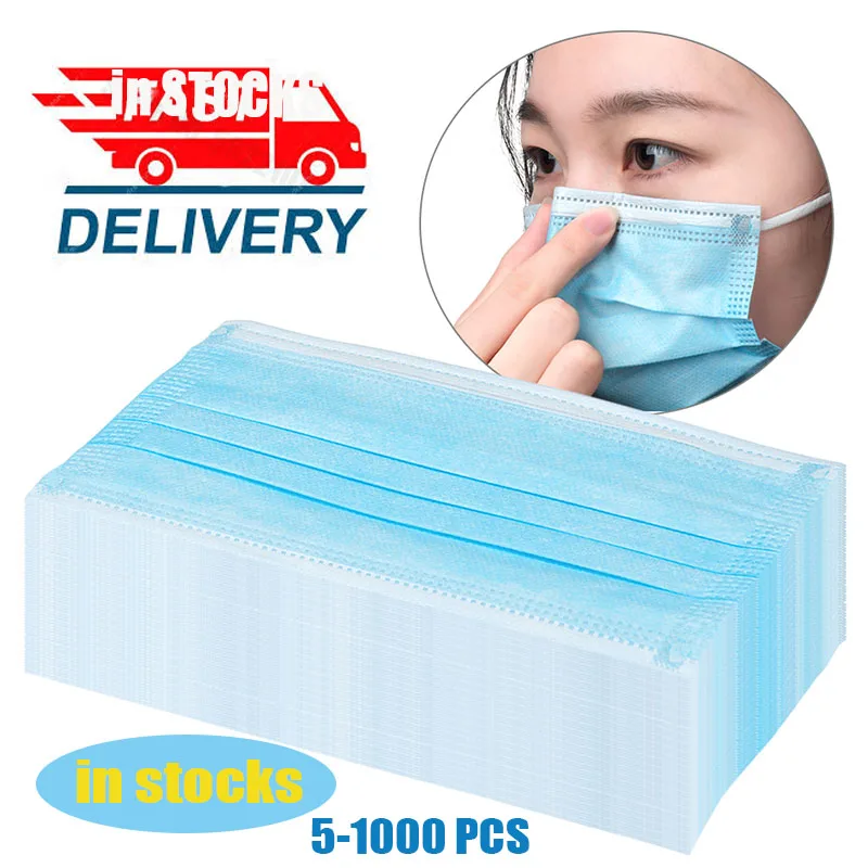 100 шт. маска для лица противопыльные маски рта одноразовые безопасные дышащие