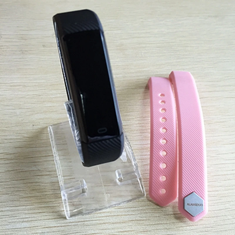 pink strap no HR ALANGDUO ID115 умный Браслет фитнес-трекер Шагомер Bluetooth монитор сна Будильник Спортивные умные часы для Android IOS - Цвет: pink strap no HR