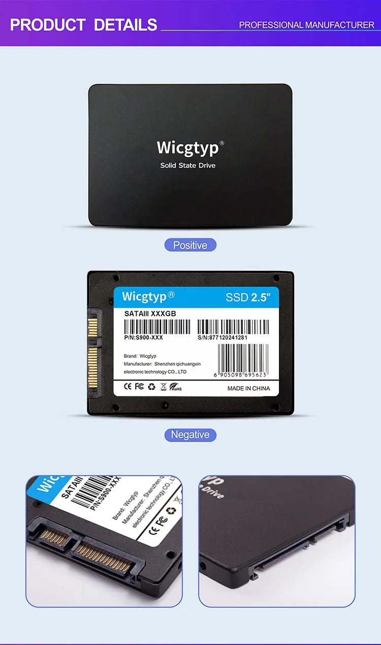 Wicgtyp 2,5 дюймов SATA II SATA 2 SSD 8 ГБ 16 ГБ 32 ГБ твердотельный диск 2," ssd флэш-жесткий диск для ноутбука компьютера ноутбука