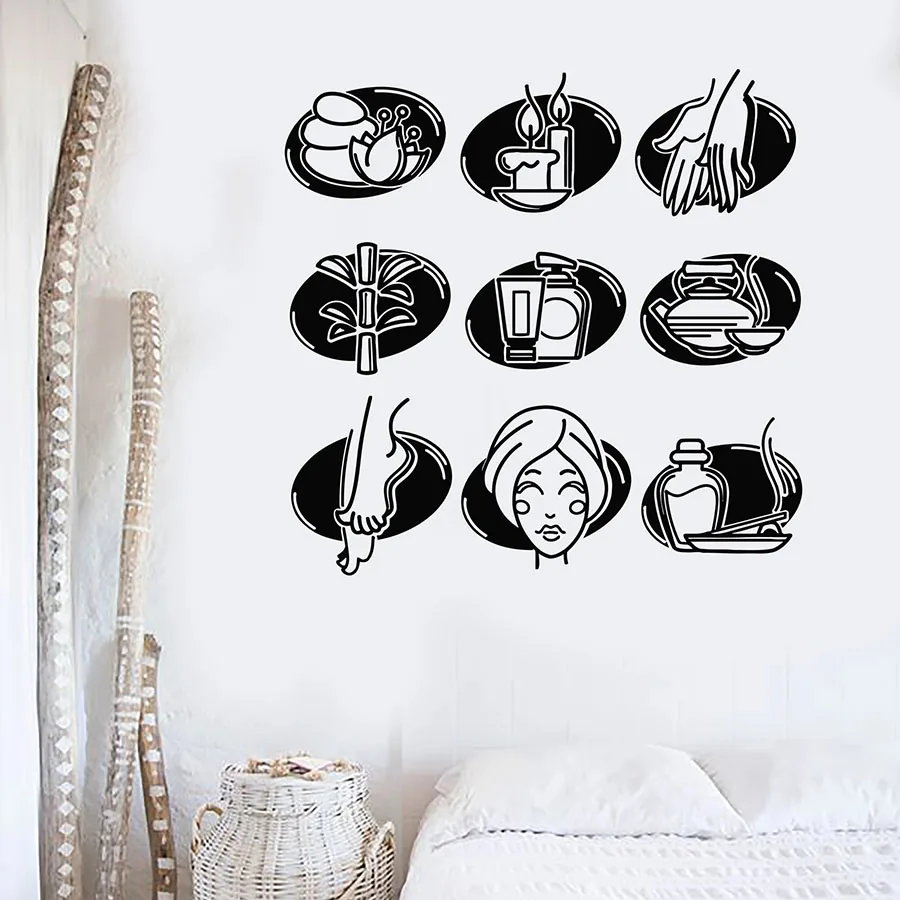 Наклейка на стену для спа-салона терапия здоровье массаж релакс внутренний декор