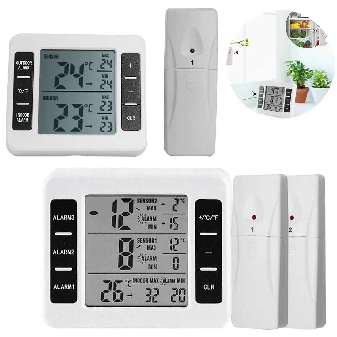 Цифровой термометр измеритель температуры метеостанция тестер + беспроводной