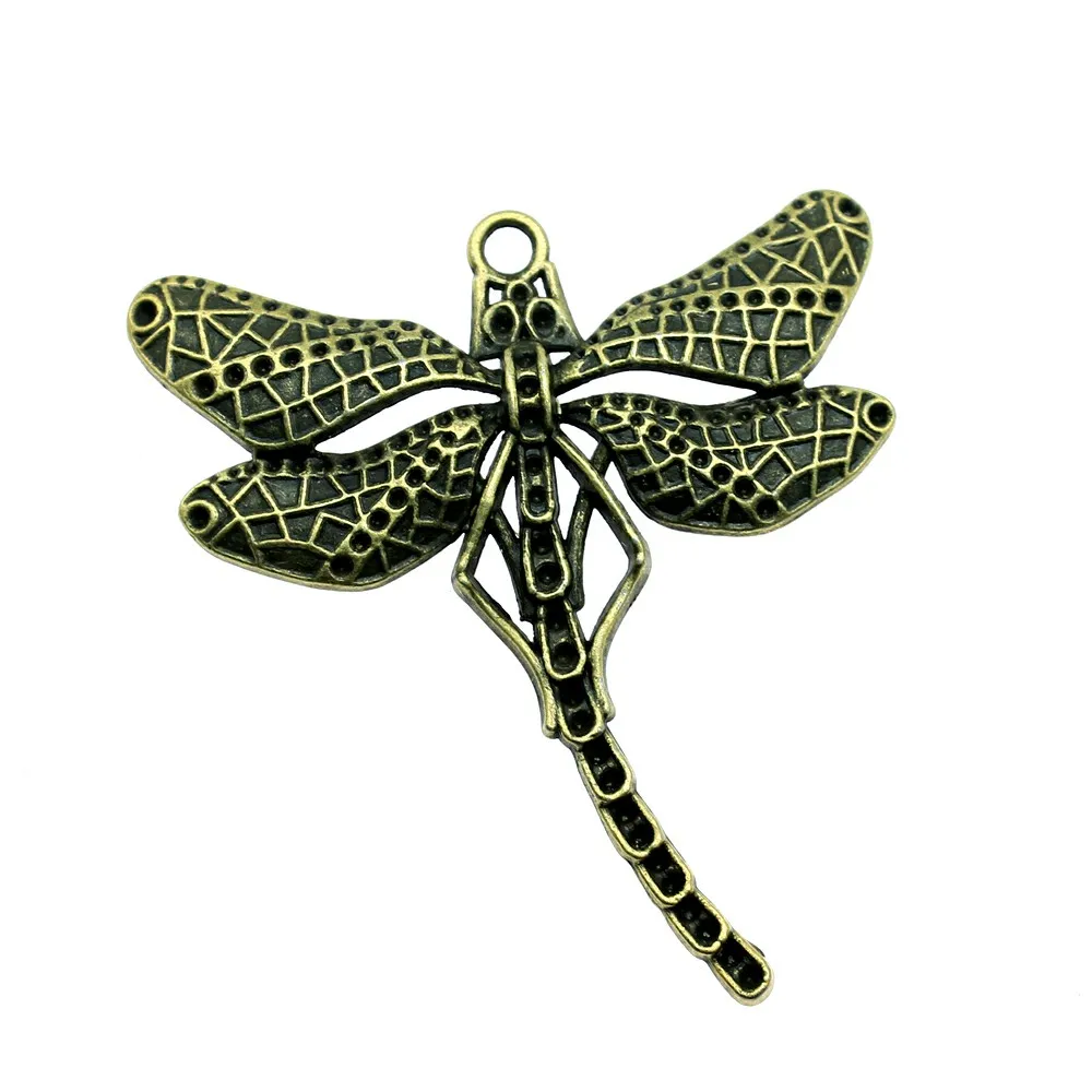

2pcs 53x50mm Pendant Dragonfly Dragonfly Charm Pendants For Jewelry Making Antique Silver Color Dragonfly Pendants