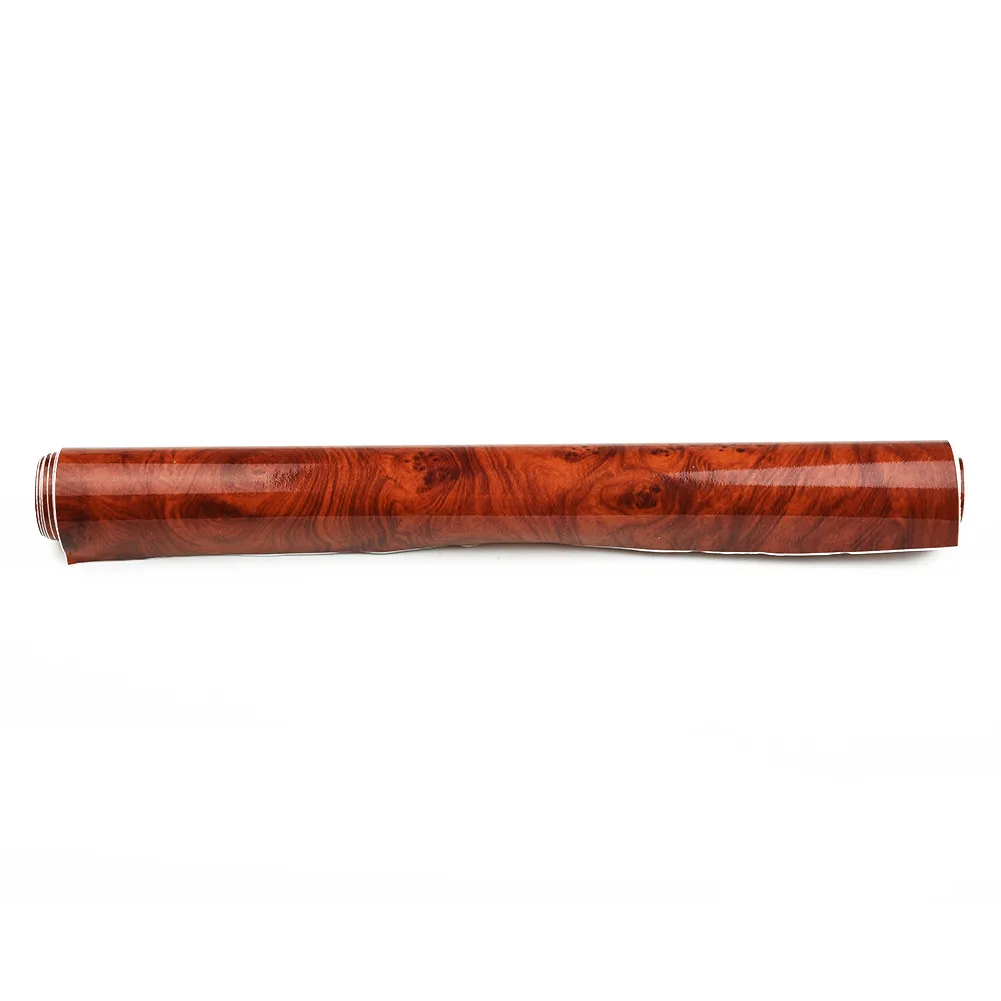 

1PC Car Vinyl Sticker High Glossy Wood Grain Sticker Auto Wrap Film Textured Decal 30*100cm DIY Film Automotive Interior Sticker
