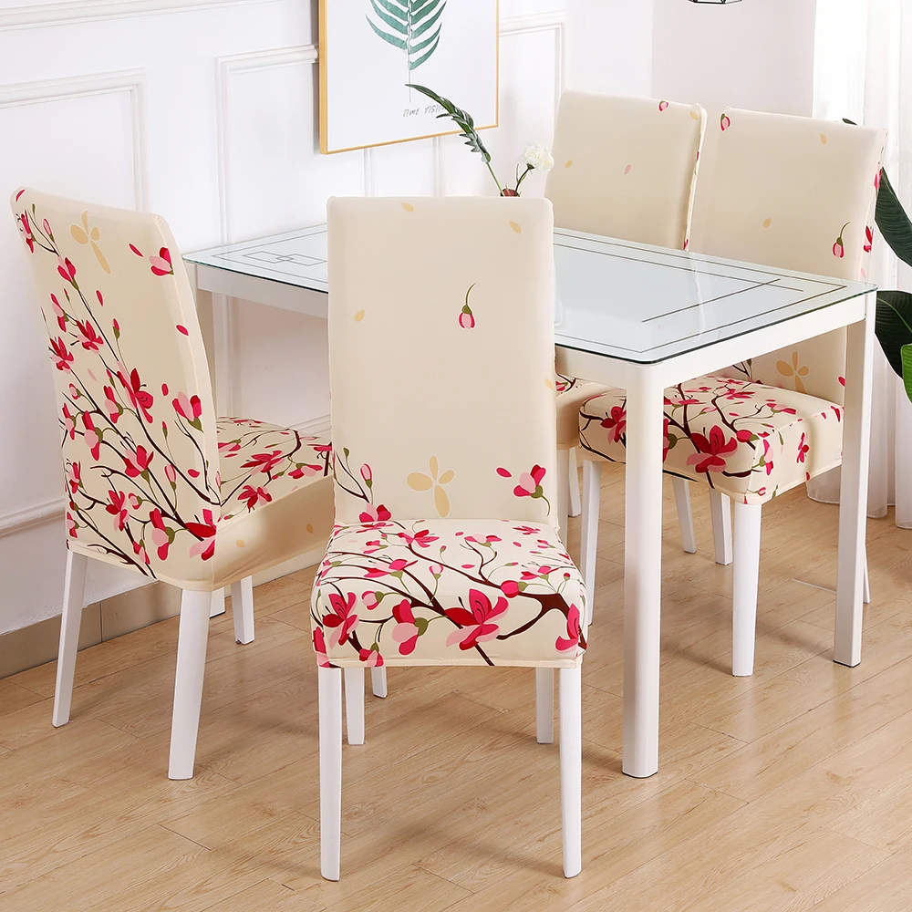 1Pc Spandex Elastic Printed Modern Protective Chair Cover European Style One-piece Dining Covers Multi-style |