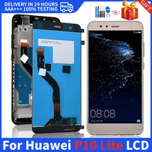 Original For Huawei P10 Lite LCD Display Touch Screen With Frame LX2J LX2 LX1A L03T LX3 Digitizer Assembly Mobile Phone Parts