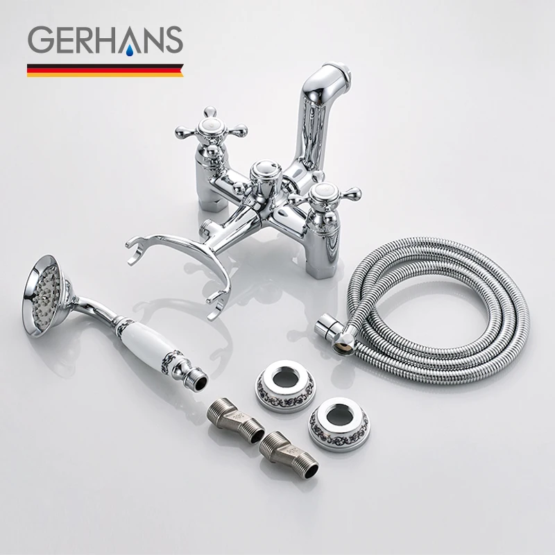 GERHANS Faucet K13001 K13001G Смеситель для ванны Цвет: Хром Золото | Обустройство дома