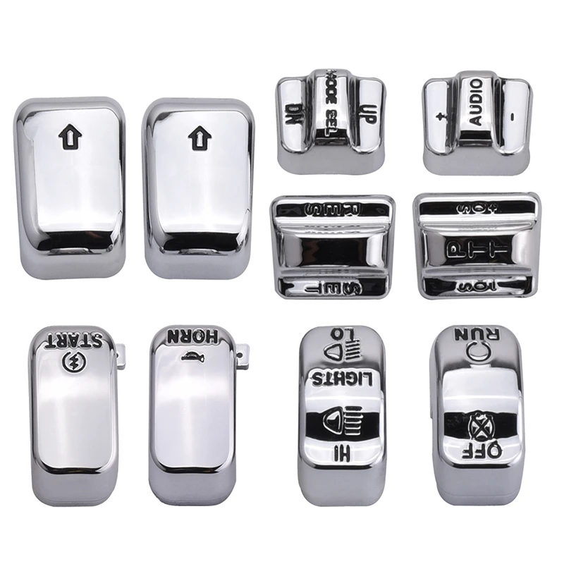 Серебристый SPELAB мотоцикл ручной переключатель корпус кнопки крышки ручного управления переключатель для Harley Electra Glide Softail DYNA FLHT 96-13 - Цвет: Серебристый