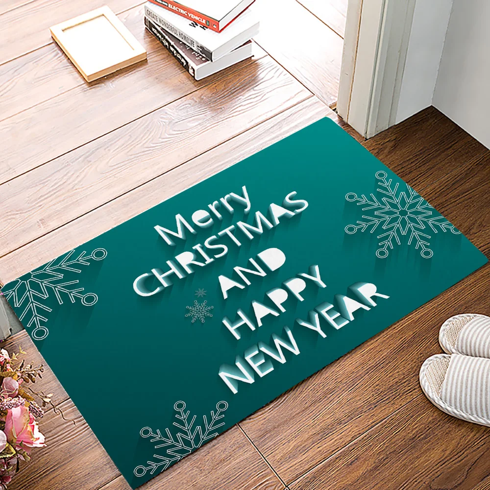 Рождественские и новогодние коврики для ванной с надписью Merry Christmas