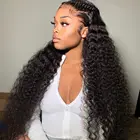 Перуанские Кудрявые Волнистые парики из натуральных волос на сетке 4*4 13*4, предварительно выщипанные кудрявые парики из натуральных волос для чернокожих женщин