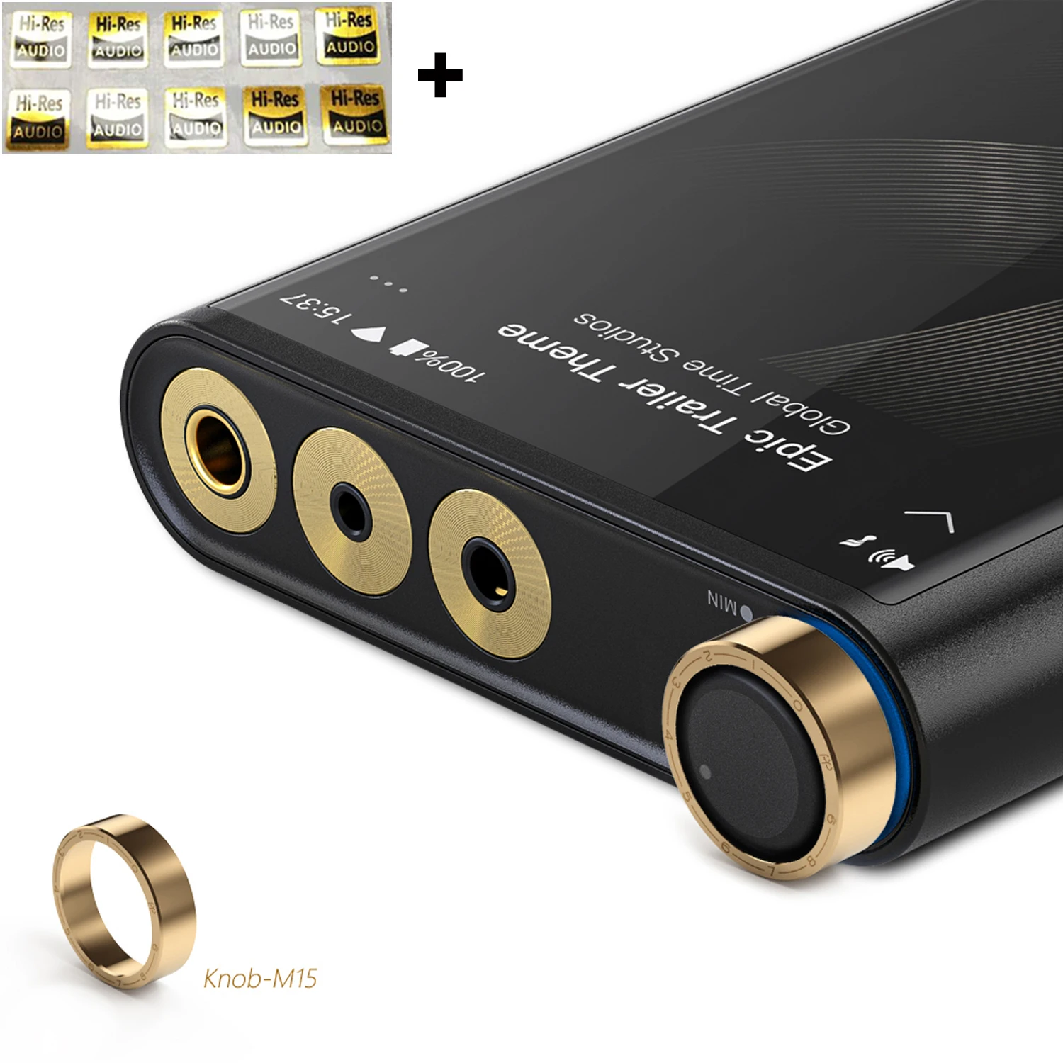 Крышка ручки для музыкального проигрывателя FiiO M15 Hi Res золотое покрытие из