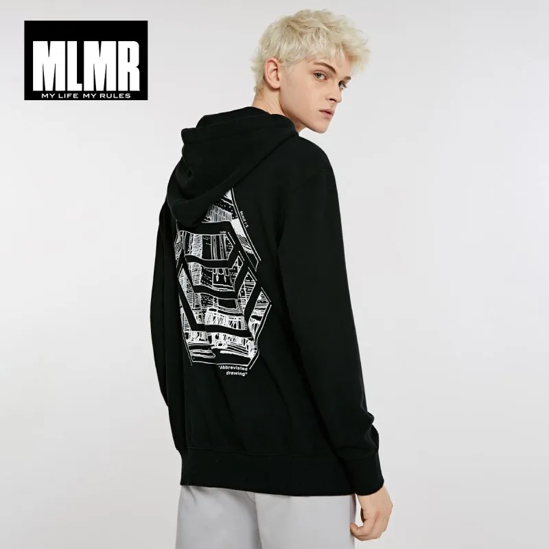 JackJones/осенний мужской хлопковый свитер с капюшоном и принтом повседневные