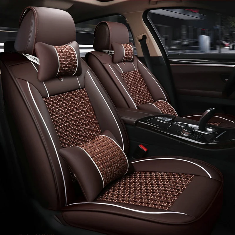 Универсальные кожаные чехлы на сиденья ZRCGL для Volkswagen все модели polo golf tiguan Passat jetta VW