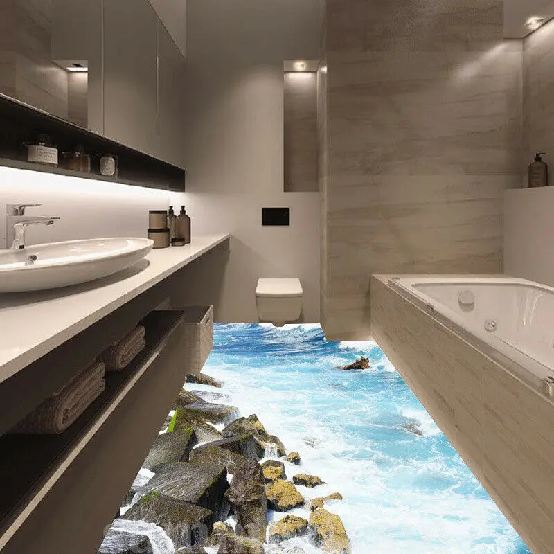 3 стиля настенные Стикеры пляжный пол съемные наклейки виниловые художественные