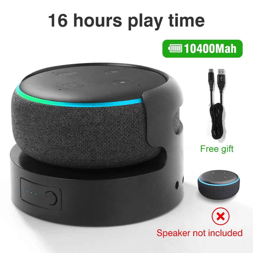Набор аккумуляторов для Echo Dot 3rd база аккумулятора 3 держатель портативное