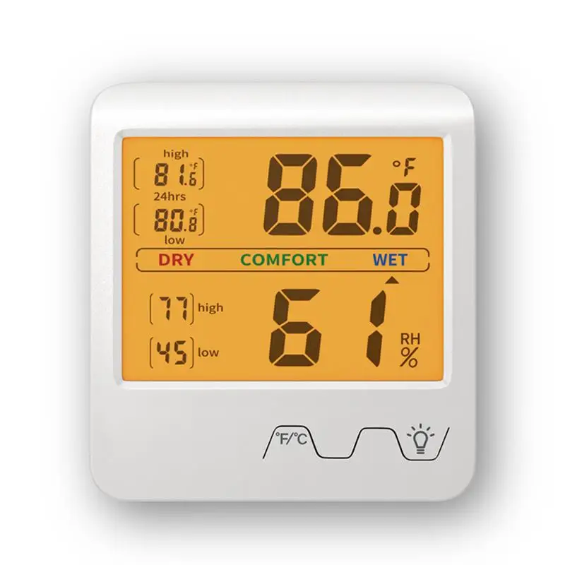 

Mini Digital Thermometer Hygrometer Electronic Humidity Temperature Monitor with Screen Display for Home Office Indoor