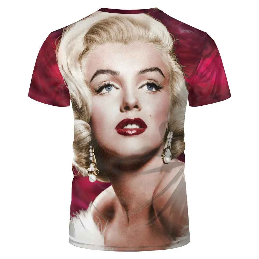 

Legendary American singer Marilyn Monroe 3D printed T shirt for men and women stars T-shirt casual crew neck short sleeve top