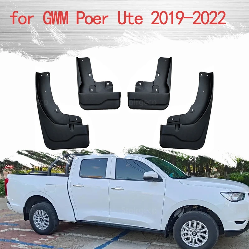 Mud Flaps For Great Wall Cannon GWM Pao Poer Ute 4x4 2019-2022 Mudflaps Splash Guards Mud Flap Front Rear Mudguards Fender