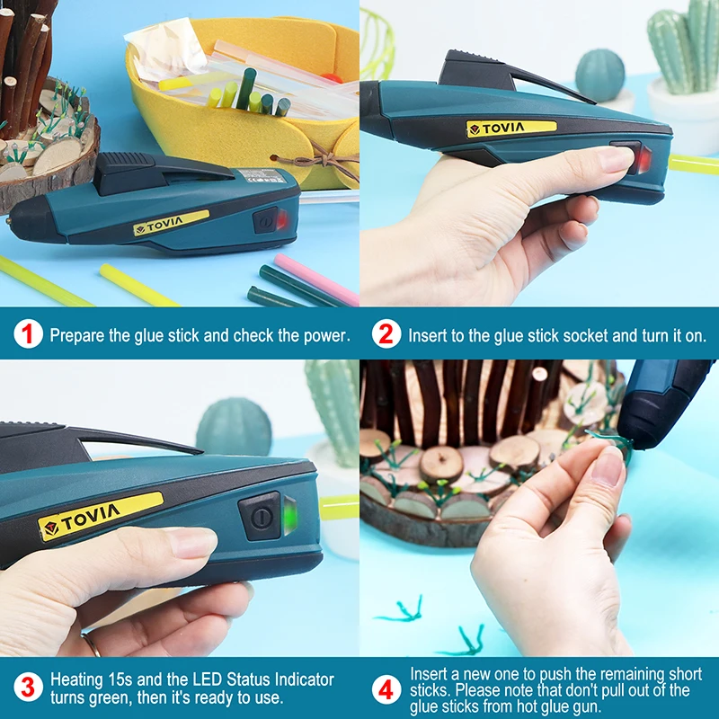 Профессиональный термоклеевой пистолет карандаши беспроводной силиконовый 7 мм