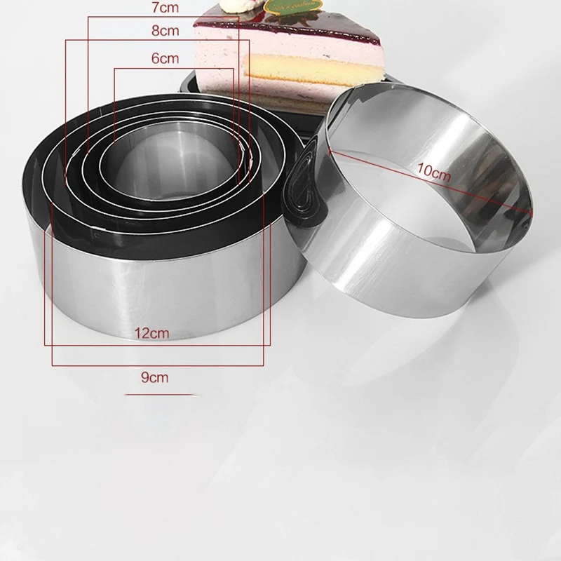6 шт нержавеющая сталь круглая форма мусс для тортов выпечки кондитерское