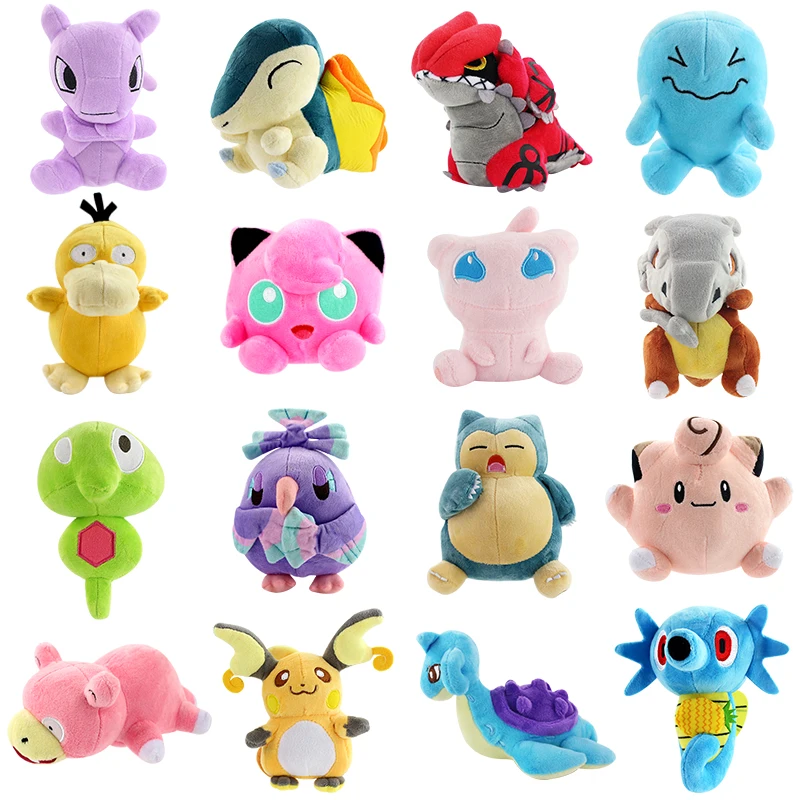 13-20 см Mewtwo Snorlax Cyndaquil clefey Raichu Cubone Horsea Wobbuffet Jigglypuff Лаплас плюш куклы аниме-игрушка Подарки для детей