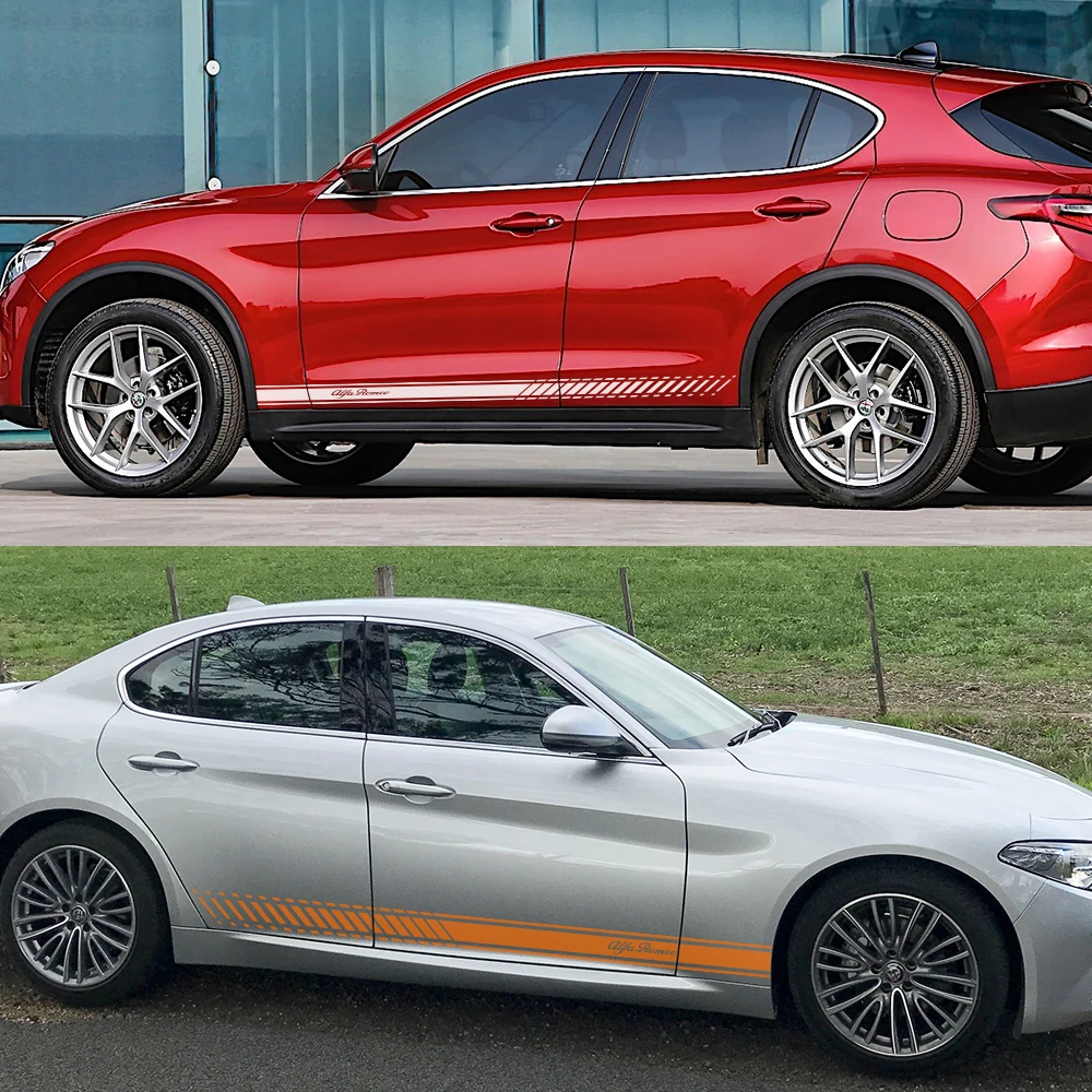 2 шт. Автомобильная длинная боковая полоса наклейка авто DIY виниловая пленка