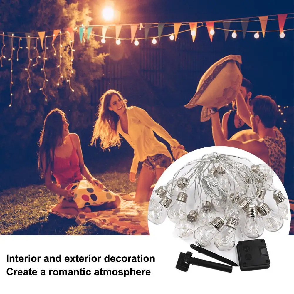 

Solar String Light Waterproof Durable Light String With 8 Modes Intelligent Light Control Halloween Christmas Decoration Lamp