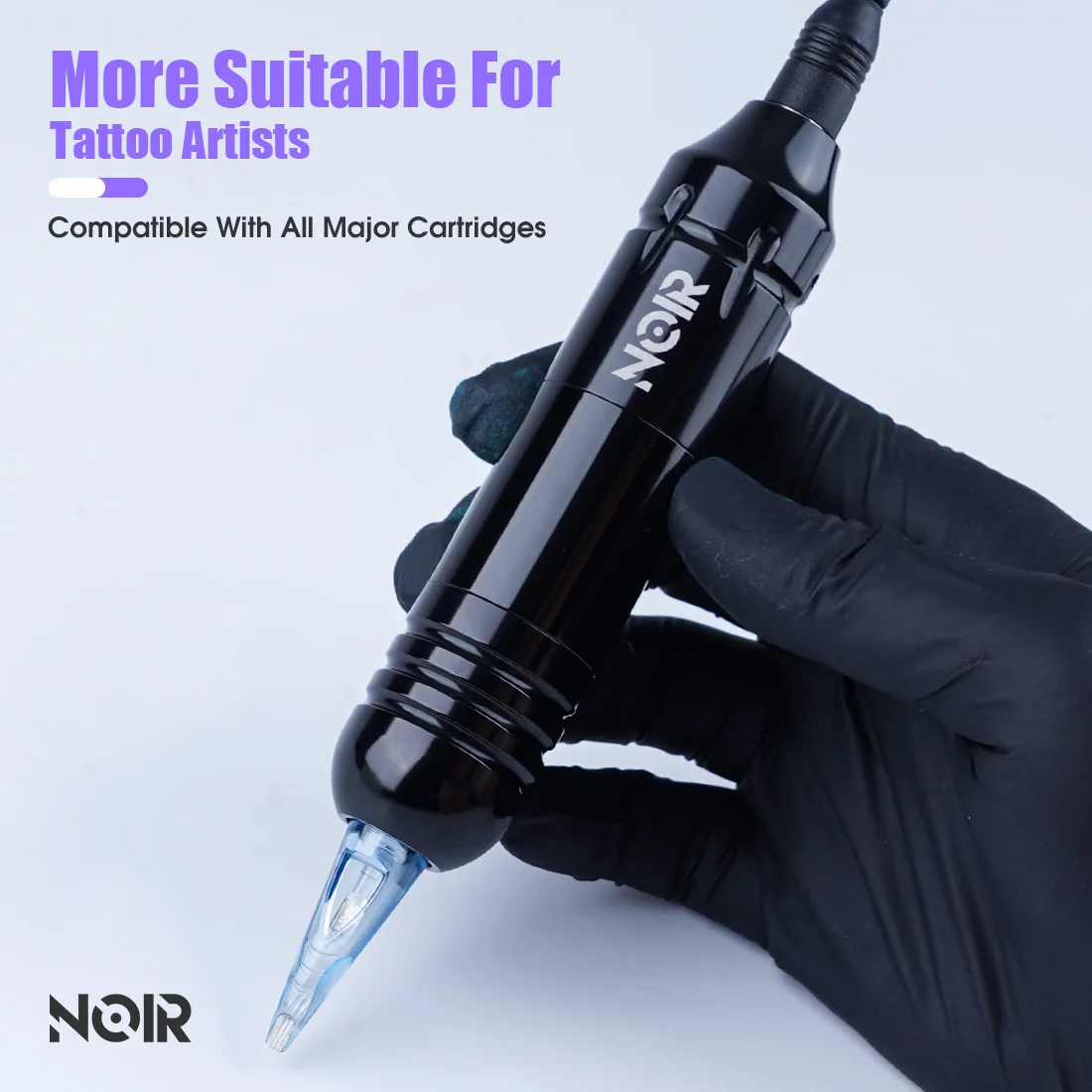 DragonHawk Two Model OLED Power Noir Rotary Pen Tattoo Kit With Mast Pro RL Cartridge Needles Makeup Machine Kit