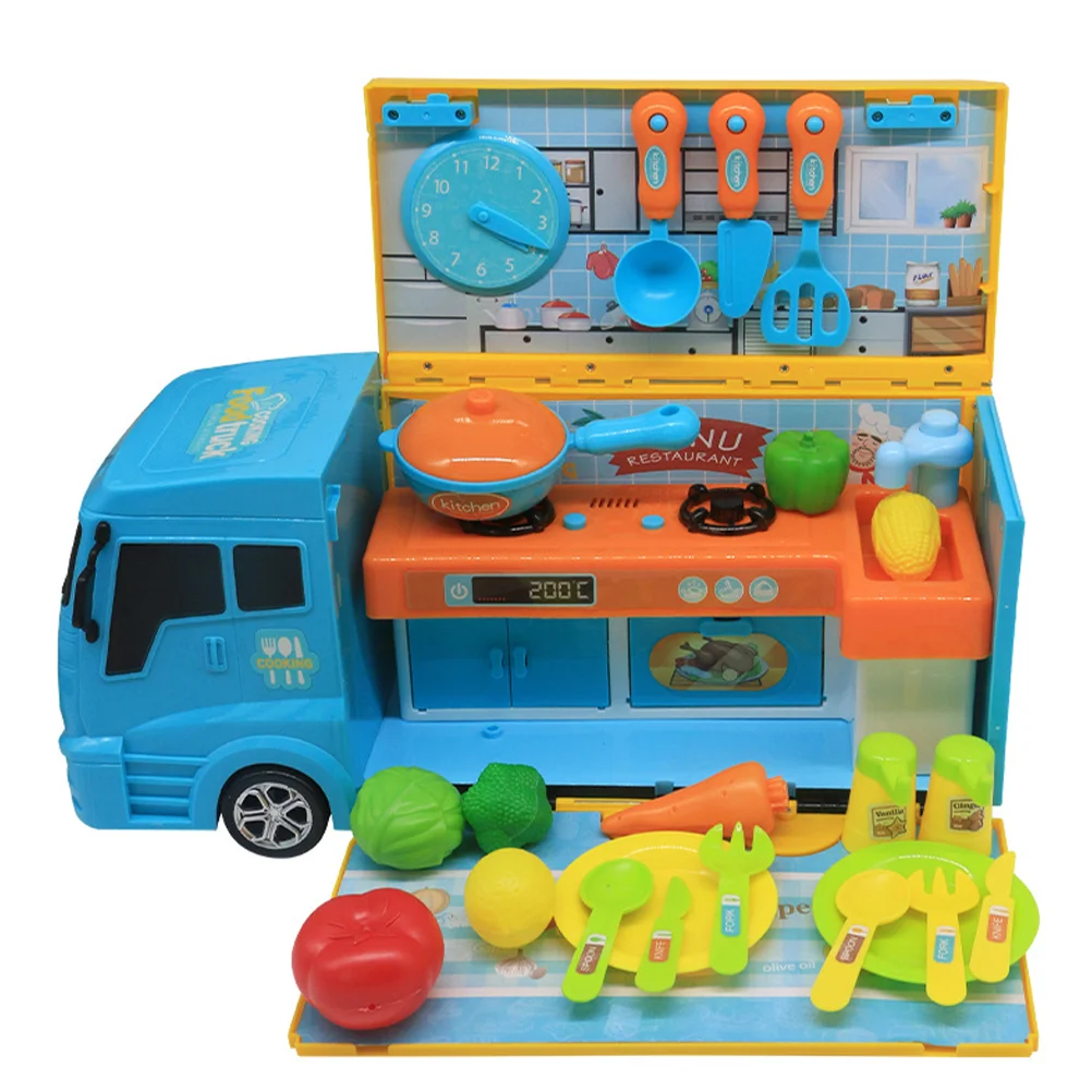 

Реалистичный кухонный грузовик, 1 комплект, ролевая игра, развивающая игрушка