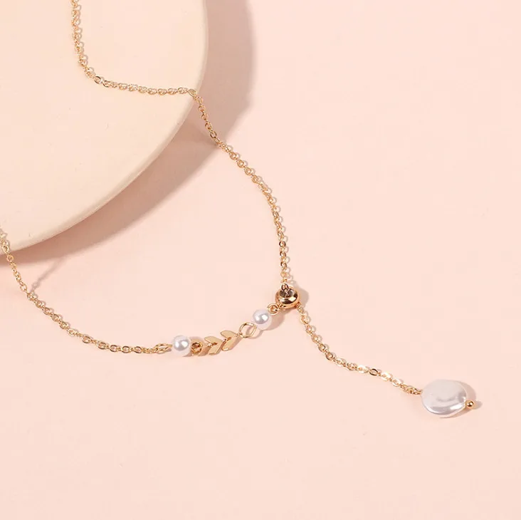 Золотые жемчужные браслеты серьги ожерелье Ювелирные наборы для женщин подарок