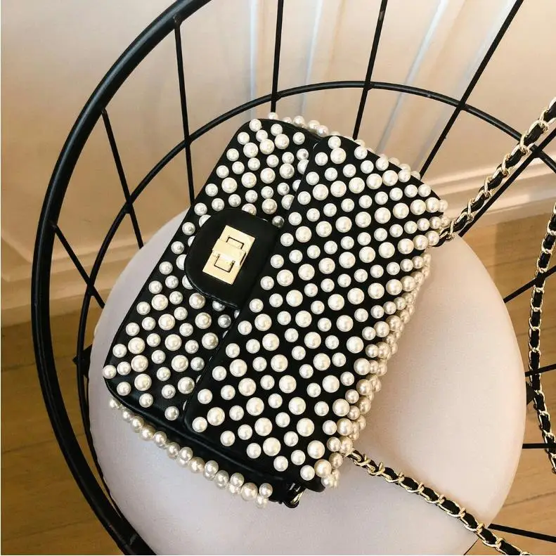 2019 Новый много жемчужным бисером роскошные сумки в руку женские дизайнерские