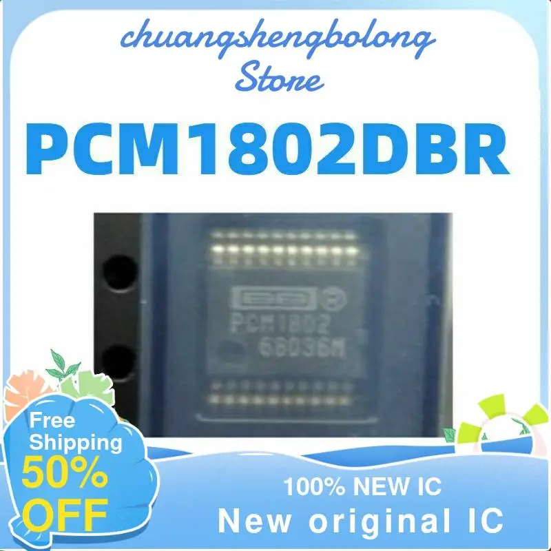 

10-200 шт., PCM1802, PCM1802DBR SSOP20, новый оригинальный IC