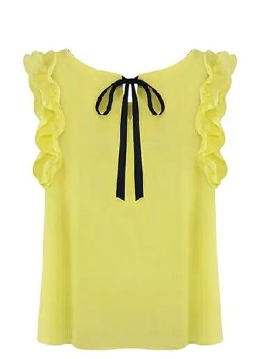 Faroonee для женщин в виде листка лотоса пуловер шифоновая рубашка Новый 2021 модная