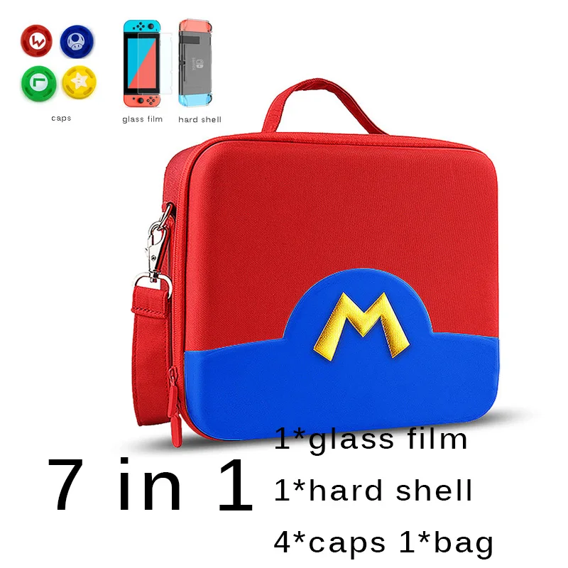 A big 7 in 1 Портативная сумка для хранения из ЭВА, чехол для переноски, чехол с переключателем, водостойкий покебол, защитный чехол для консольных аксессуаров NS - Цвет: A big 7 in 1
