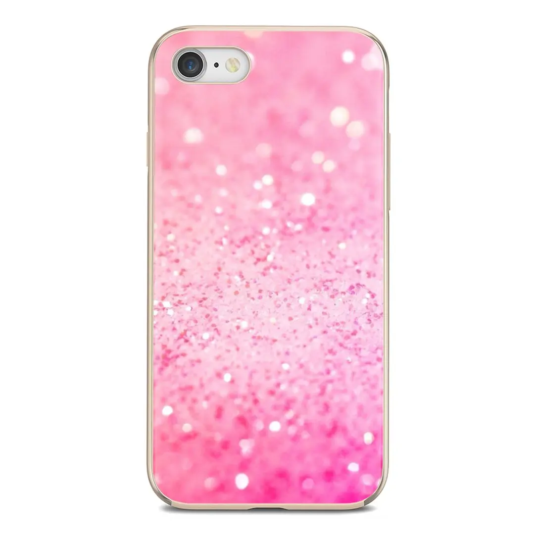 For LG K10 K8 K7 K4 Nokia X6 2 3 5 6 8 9 230 3310 2.1 3.1 5.1 7 Plus 2017 2018 Soft TPU Case Pink And Silver Glitter Sparkle | Мобильные