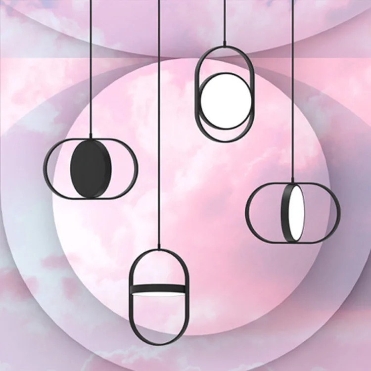 Винтажная люстра-Лофт в стиле индастриал подвесной светильник черного и