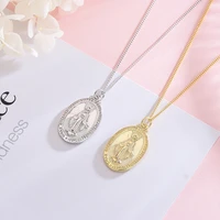 ladychic our lady of grace miraculous medal mary 925 sterling silver pendant christian jesus catholic religious necklace jewelry