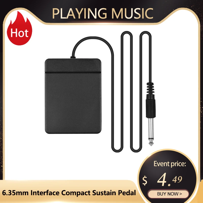 Универсальная педаль для рулонного пианино электронная клавиатура 6 35 мм