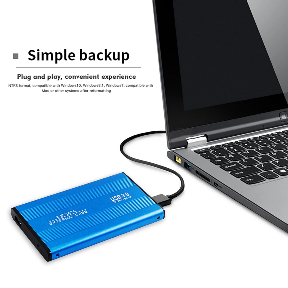 

2.5 inch Hard Drive Enclosure SATA Serial SATA to USB 2.0 with USB 2.0 Cable ABS Aluminum Alloy External HDD SSD Enclosure