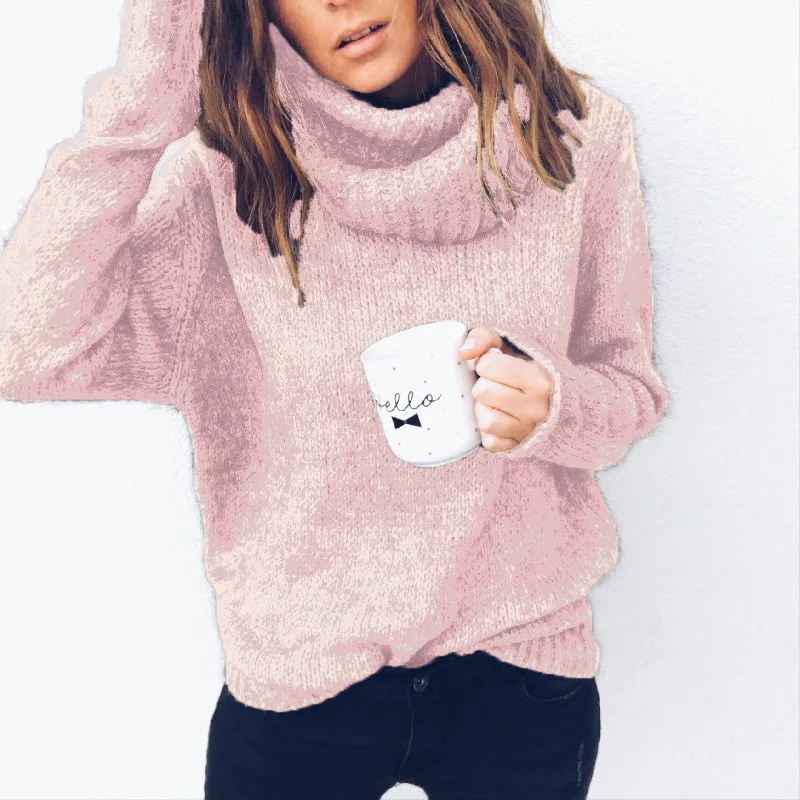 

2020 New Style for Autumn and Winter Sweater Female Plain Long-Sleeve Turtleneck Pullover Knitting Shirt women sweaters