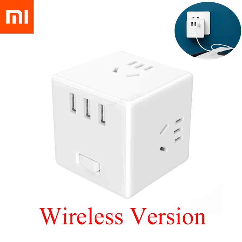 Блок питания Xiaomi Mijia 2 в 1 USB зарядное устройство беспроводной адаптер 6 портов