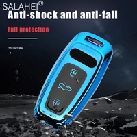 soft tpu high quality car remoter key case cover bag for audi a6 c8 a7 a8 q8 2018 2019 car accessories durable car styling