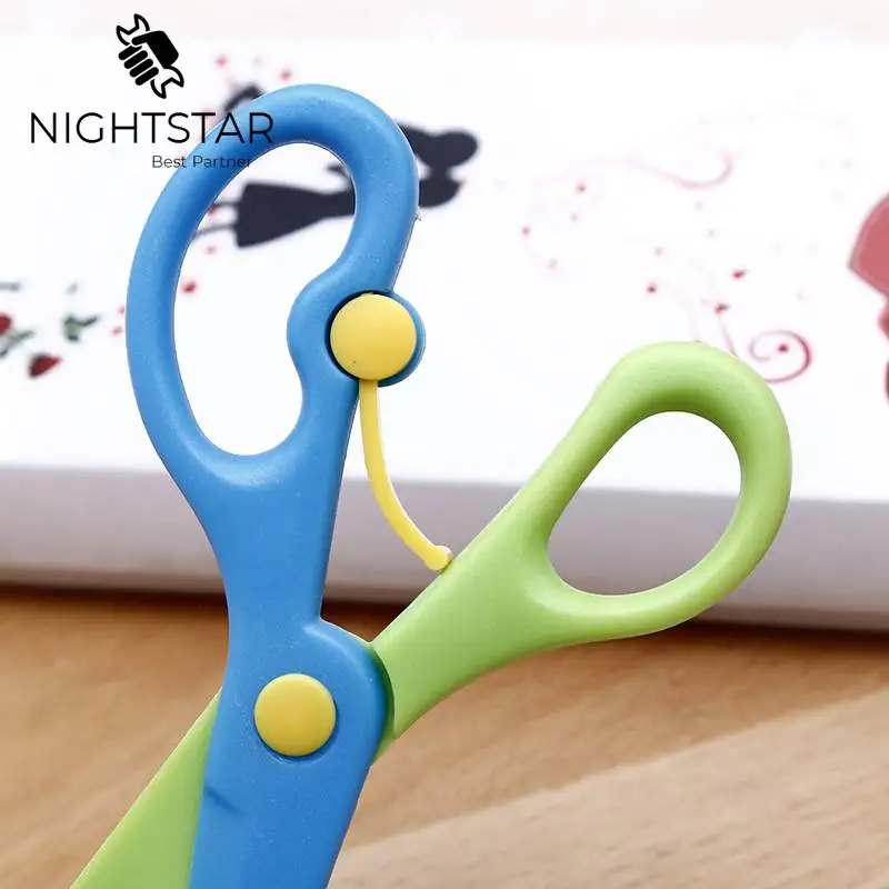 2 шт Пластиковые Ножницы DIY Скрапбукинг фото цвета Ножницы Бумага школьная закрепленная Детская безопасность ножницы/случайный цвет
