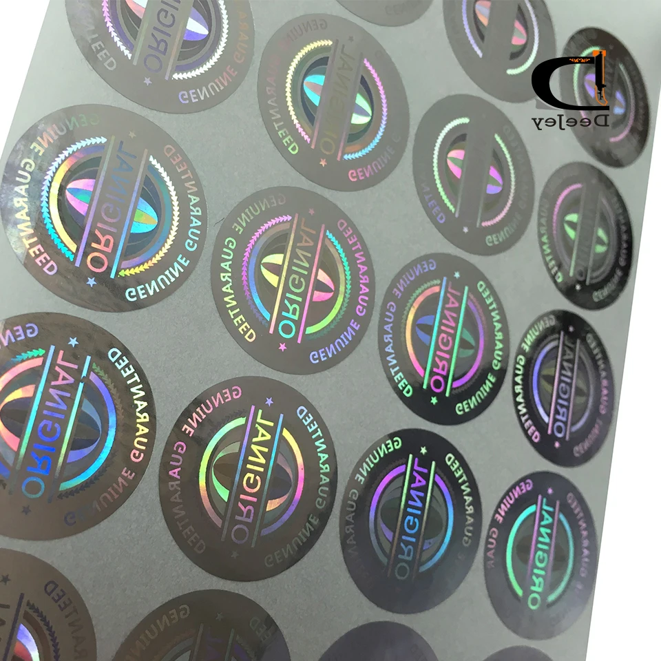 Фондовые лазерные 20 мм голографические гарантийные наклейки одноразовые пустые
