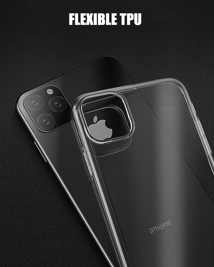 Прозрачный чехол для iphone 11, противоударный силиконовый чехол для iphone 11 Pro Max, мягкий чехол из ТПУ для iphone X, XR, XS, прозрачный чехол
