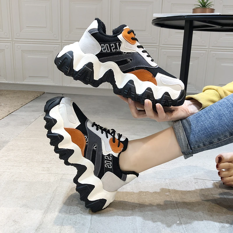 Женские кроссовки на массивной платформе повседневные теннисные туфли